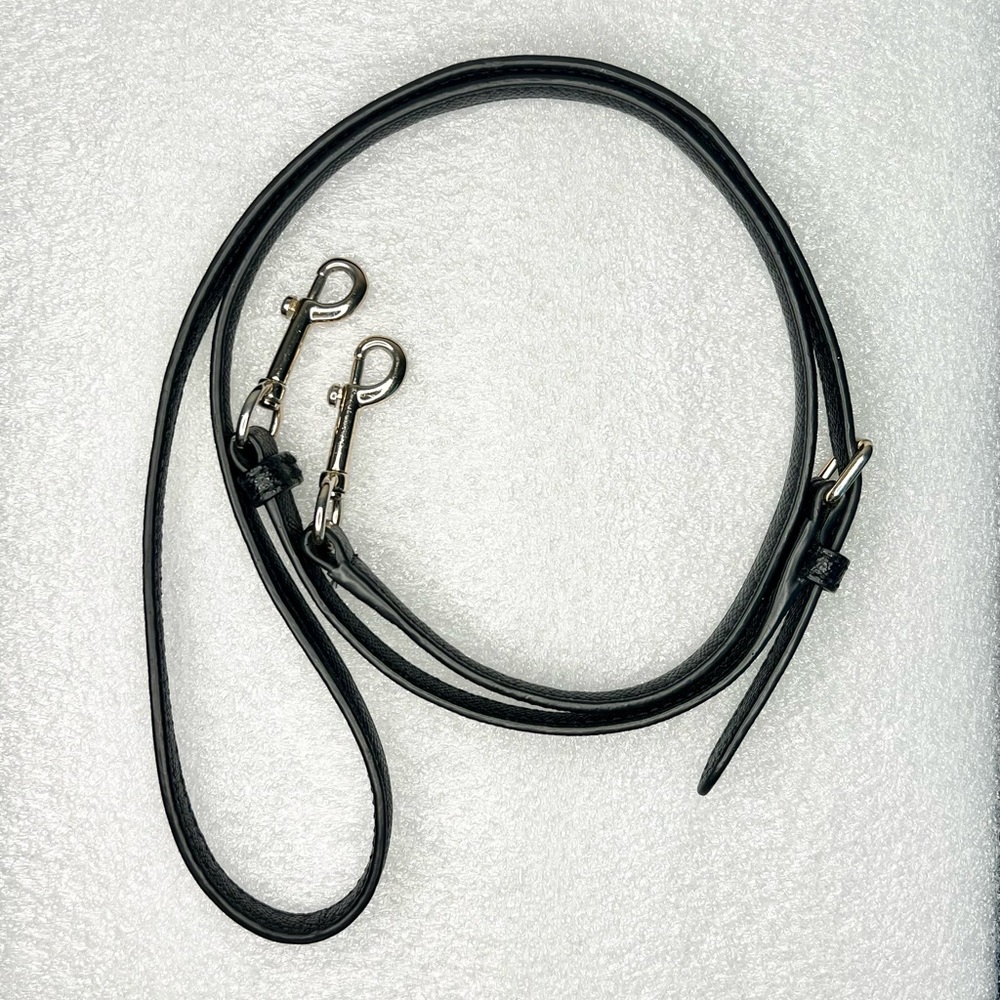 COACH Black Crossgrain Leather Replacement Crossbody Strap